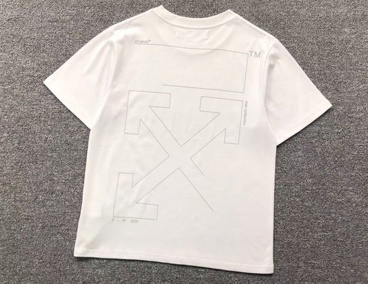 Off White Unfinished Tee White