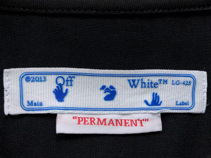 Off White Wave Outline Diag Tee Black