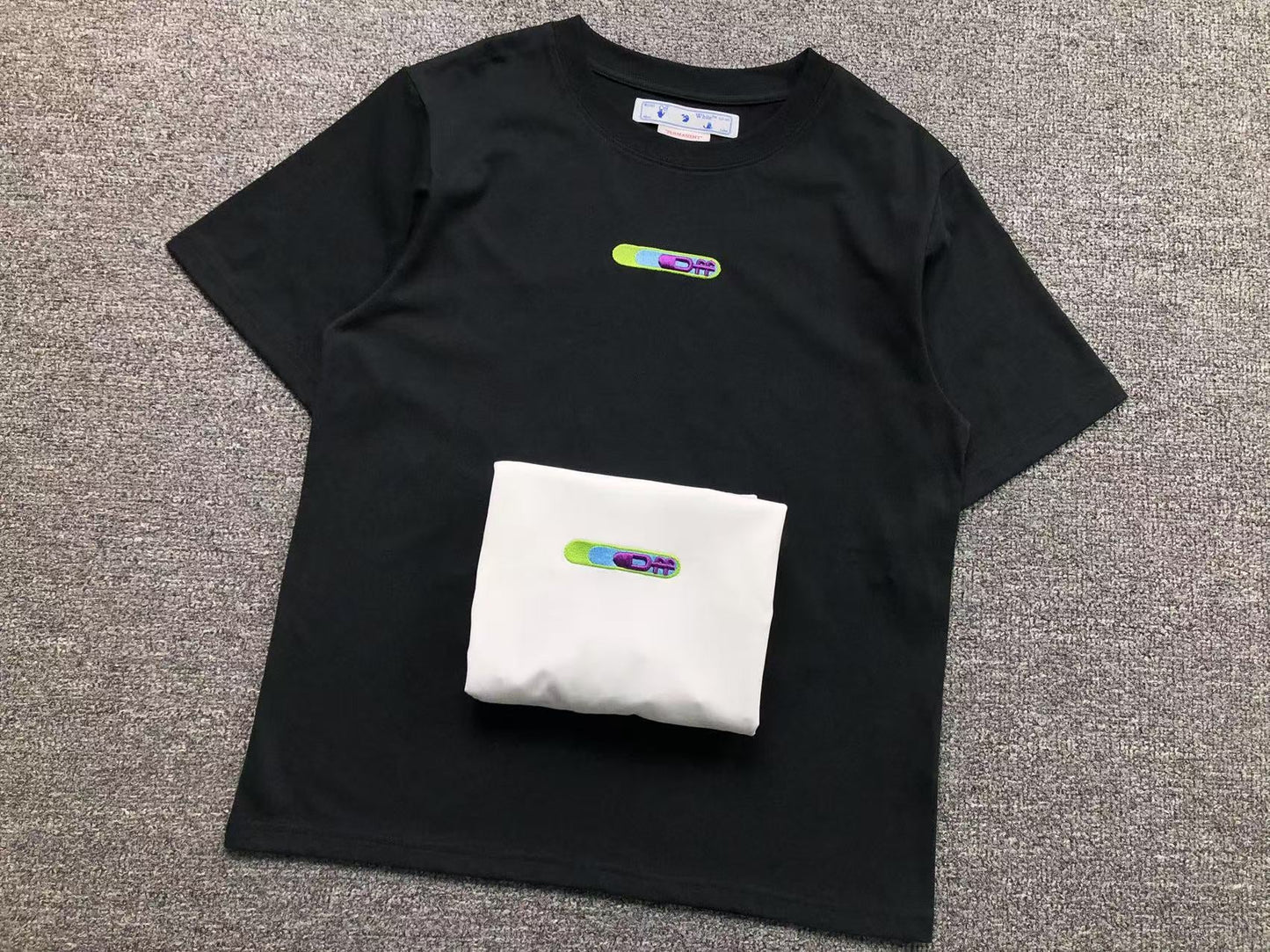 Off White Weed Arrows Tee Black
