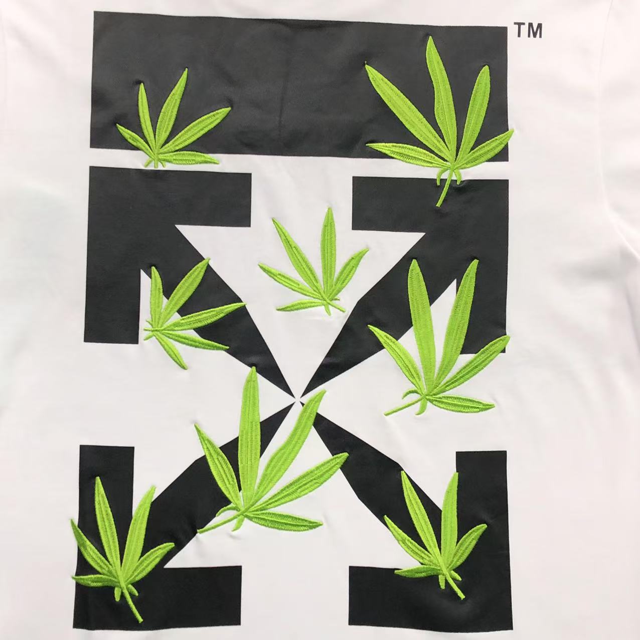 Off White Weed Arrows Tee White