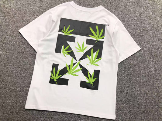 Off White Weed Arrows Tee White