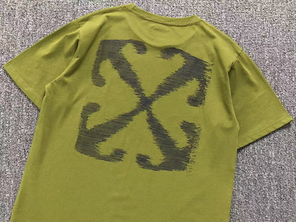 Off White Windy Arrow Tee Green