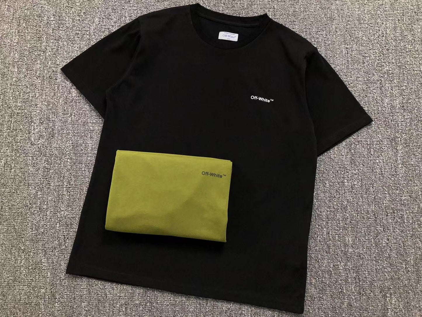 Off White Windy Arrow Tee Green