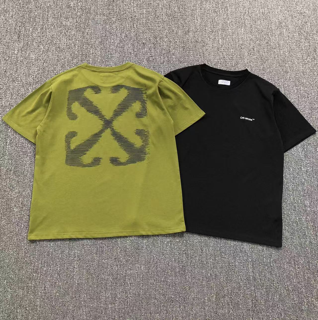 Off White Windy Arrow Tee Green