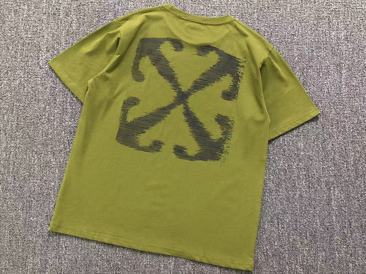 Off White Windy Arrow Tee Green