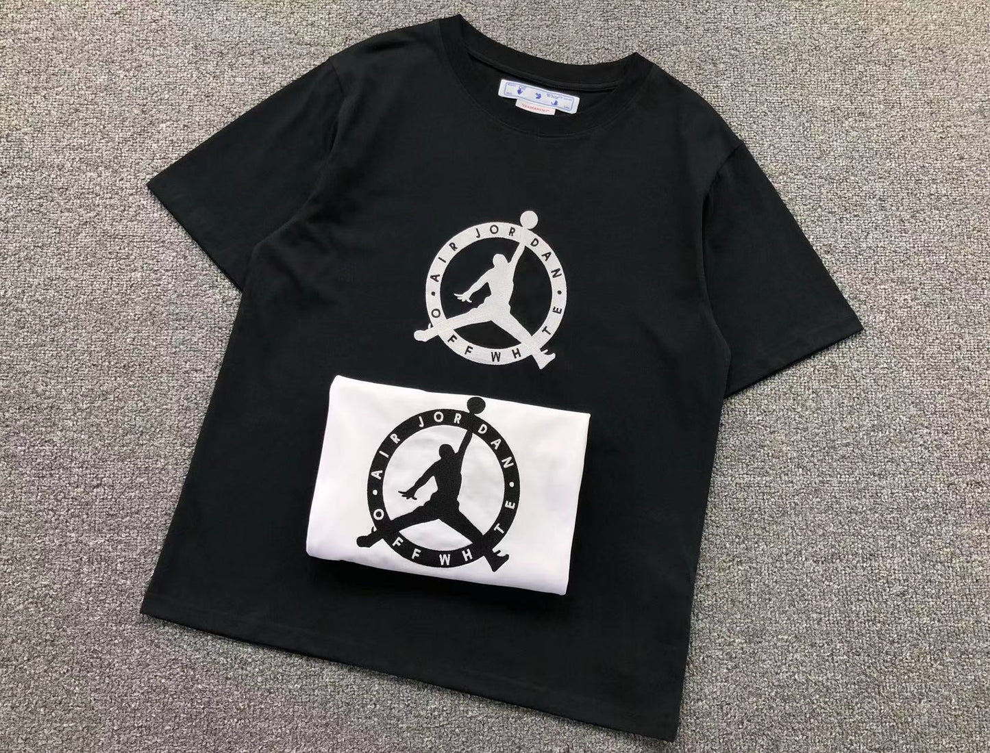 OFF WHITE X AIR JORDAN TEE BLACK