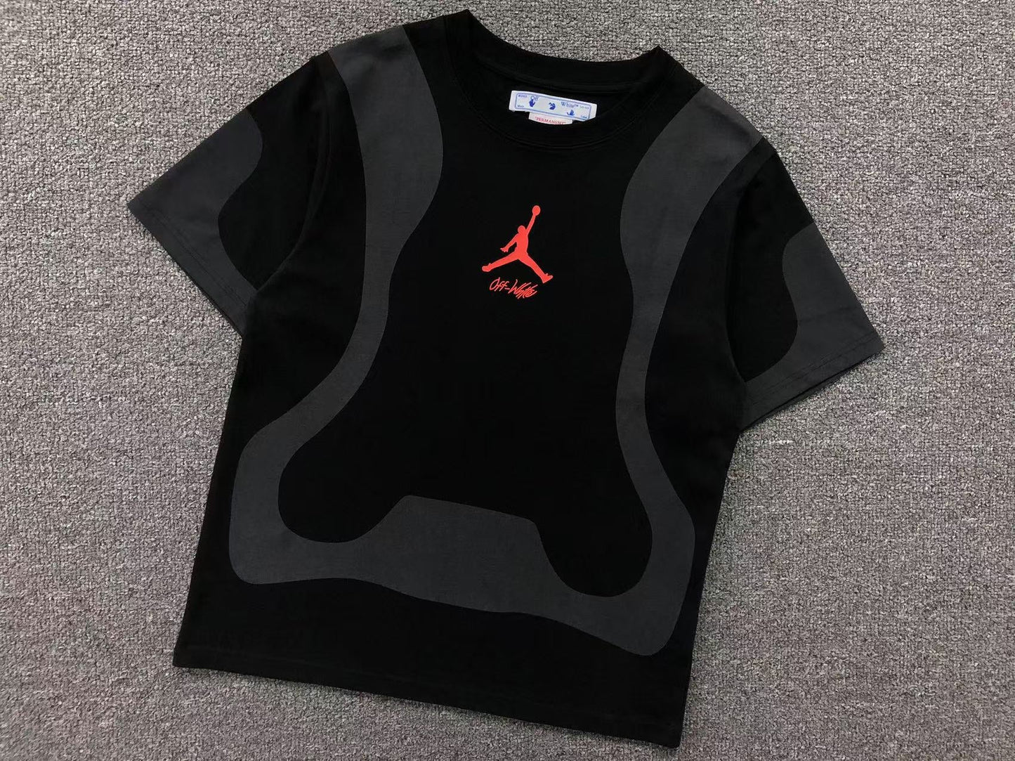 OFF WHITE X AIR JORDAN TEE BLACK