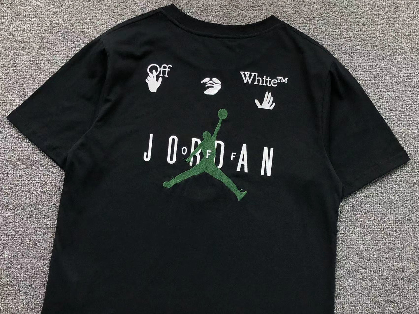 OFF WHITE X AIR JORDAN TEE BLACK