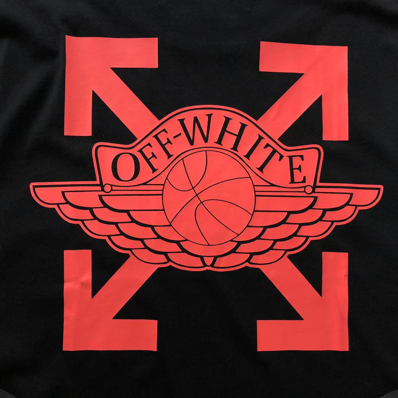 OFF WHITE X AIR JORDAN TEE BLACK