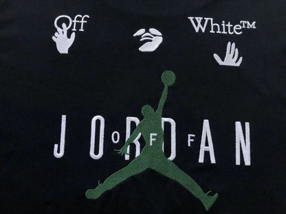 OFF WHITE X AIR JORDAN TEE BLACK