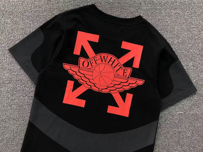 OFF WHITE X AIR JORDAN TEE BLACK
