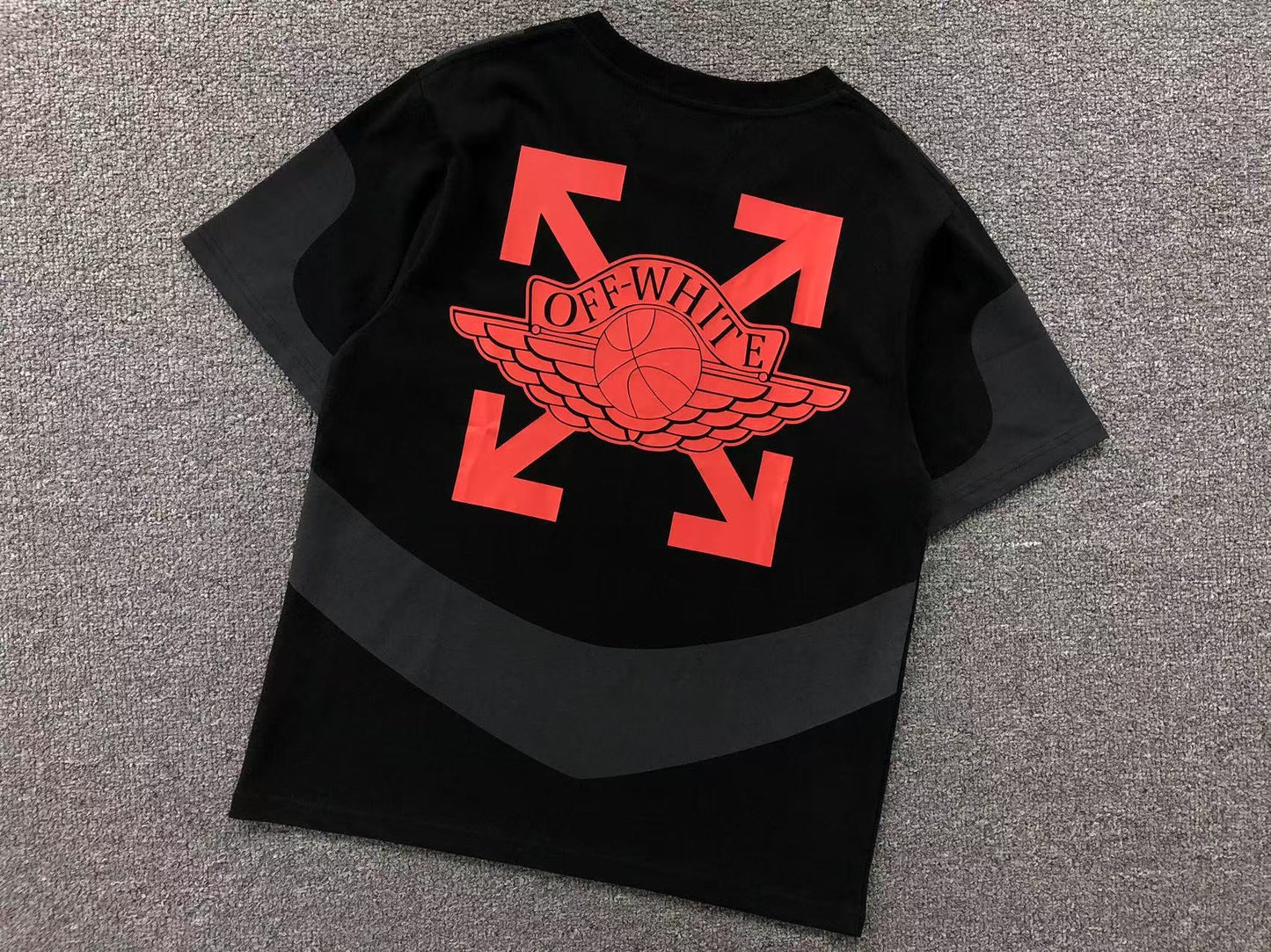 OFF WHITE X AIR JORDAN TEE BLACK