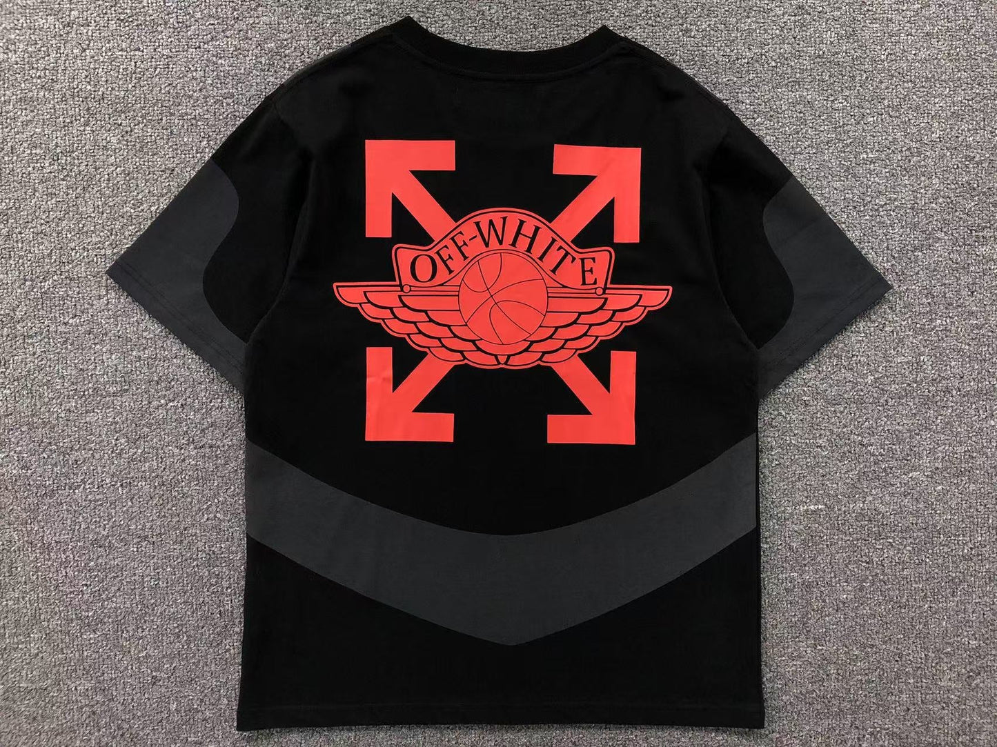 OFF WHITE X AIR JORDAN TEE BLACK