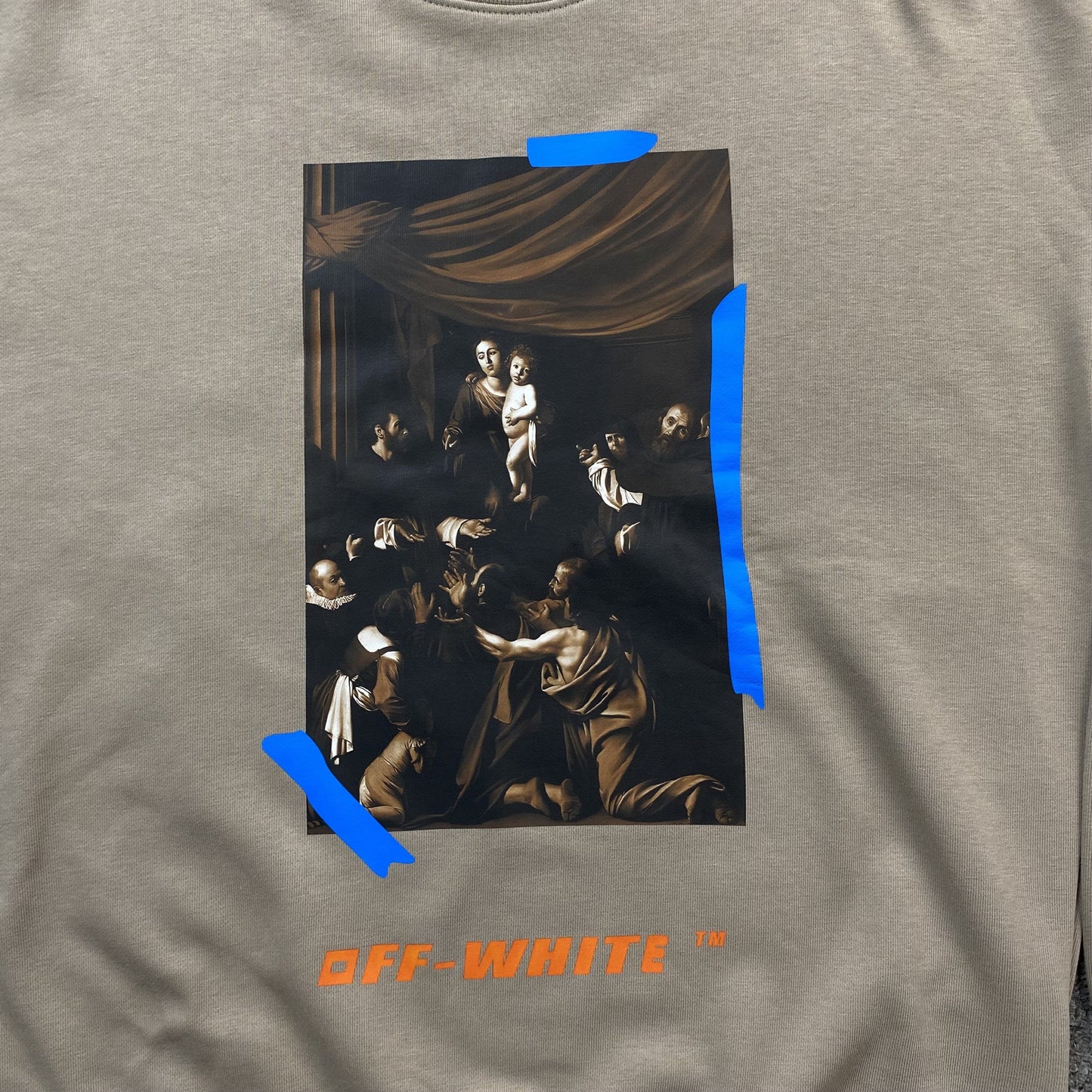 OFF WHITE X BROWNS CARAVAGGIO CREWNECK TAN