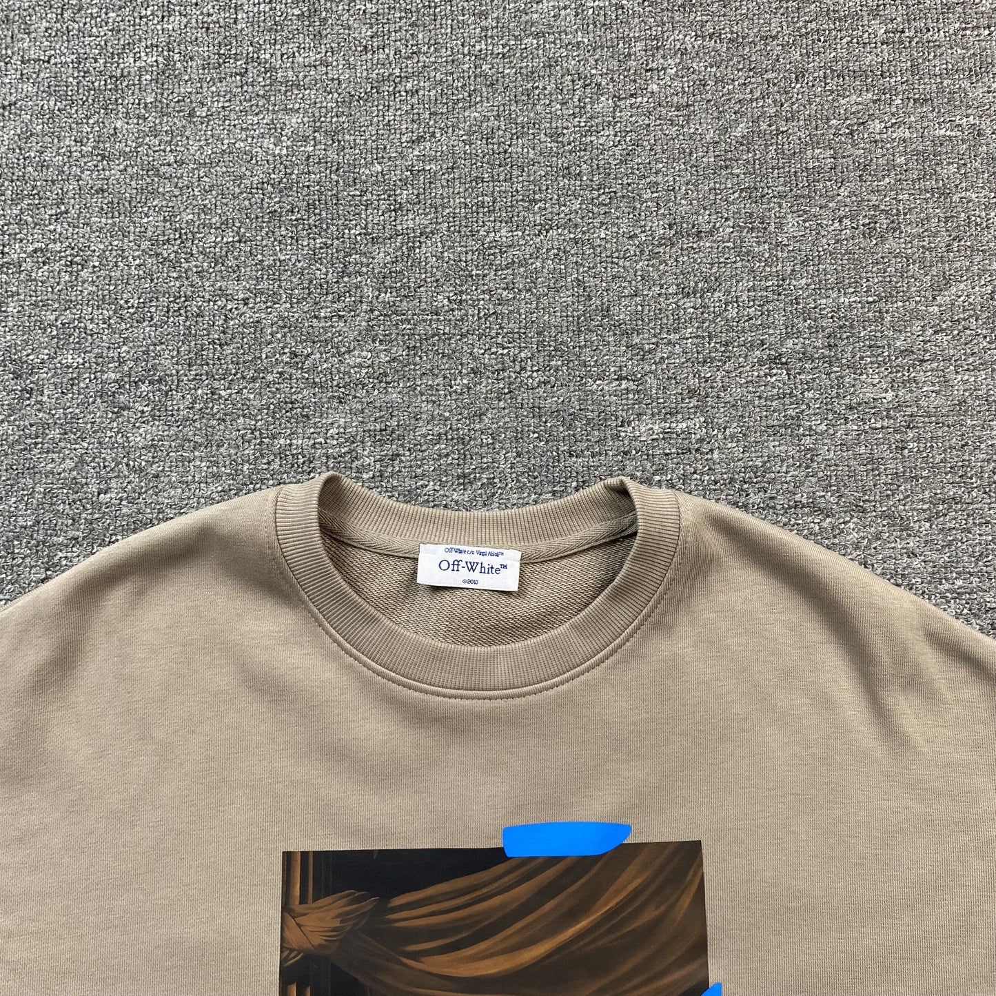 OFF WHITE X BROWNS CARAVAGGIO CREWNECK TAN