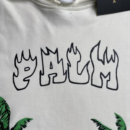 PALM ANGELS PALMS & SKULL HOODIE WHITE