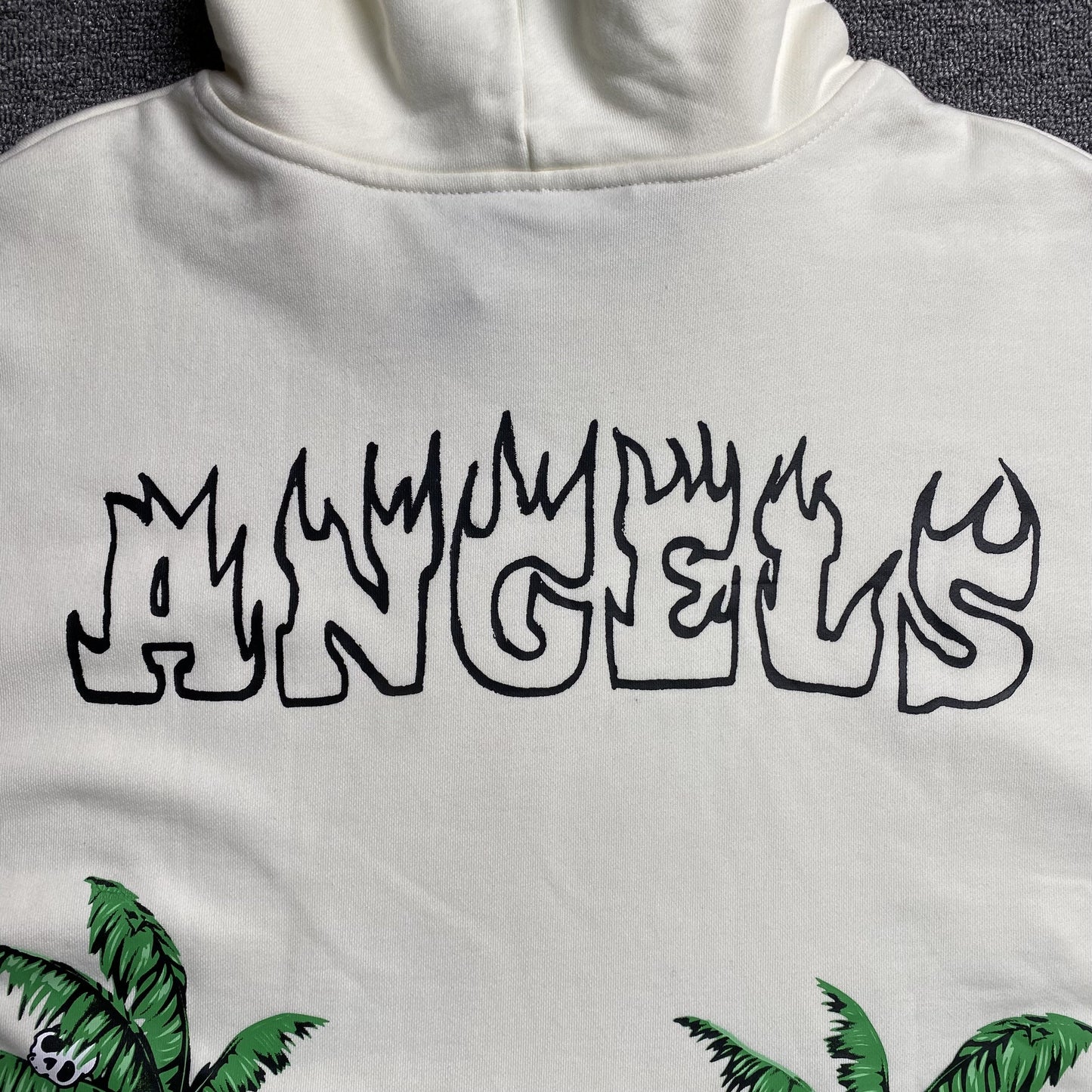 PALM ANGELS PALMS & SKULL HOODIE WHITE