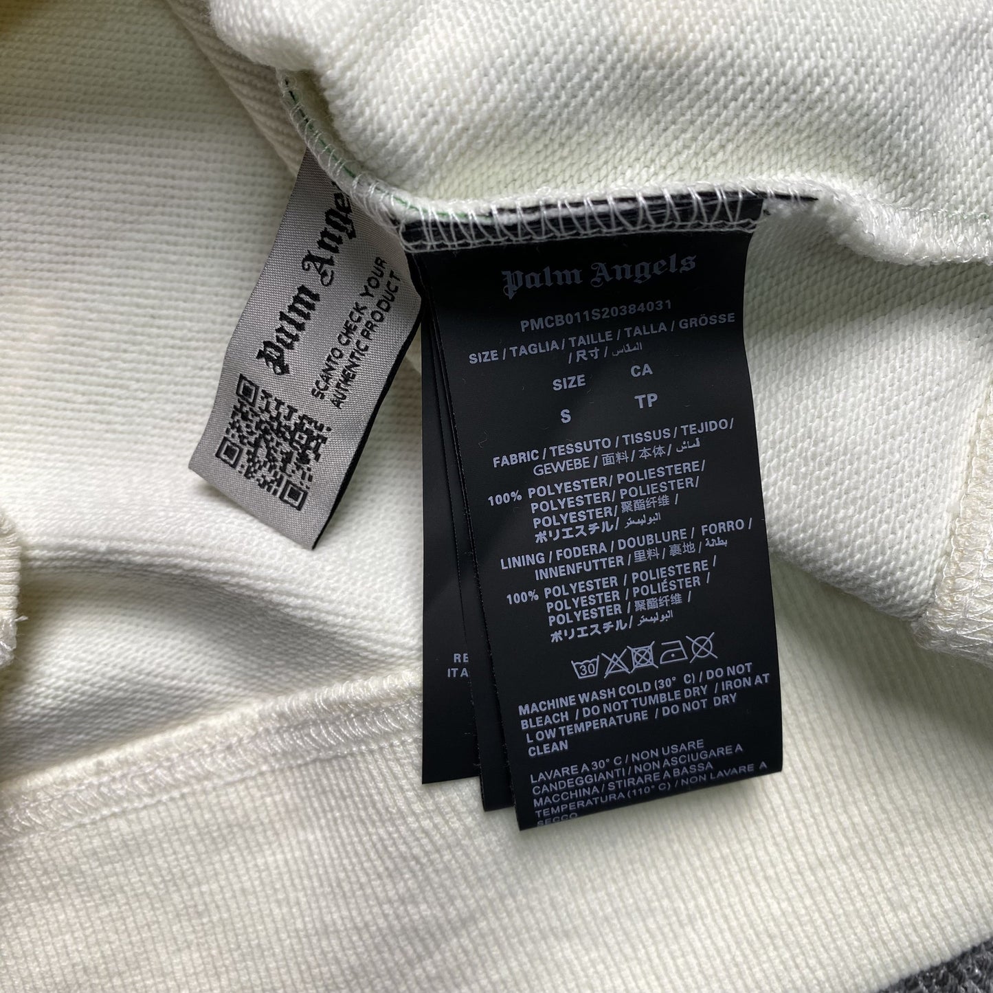 PALM ANGELS PALMS & SKULL HOODIE WHITE