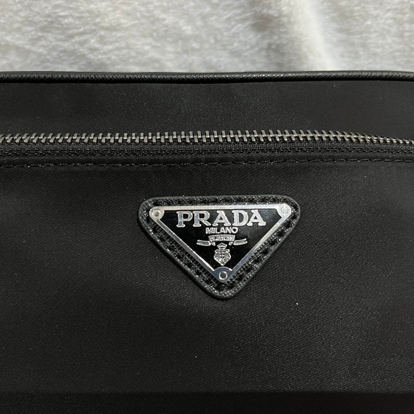 PRADA RE-NYLON WASH BAG BLACK