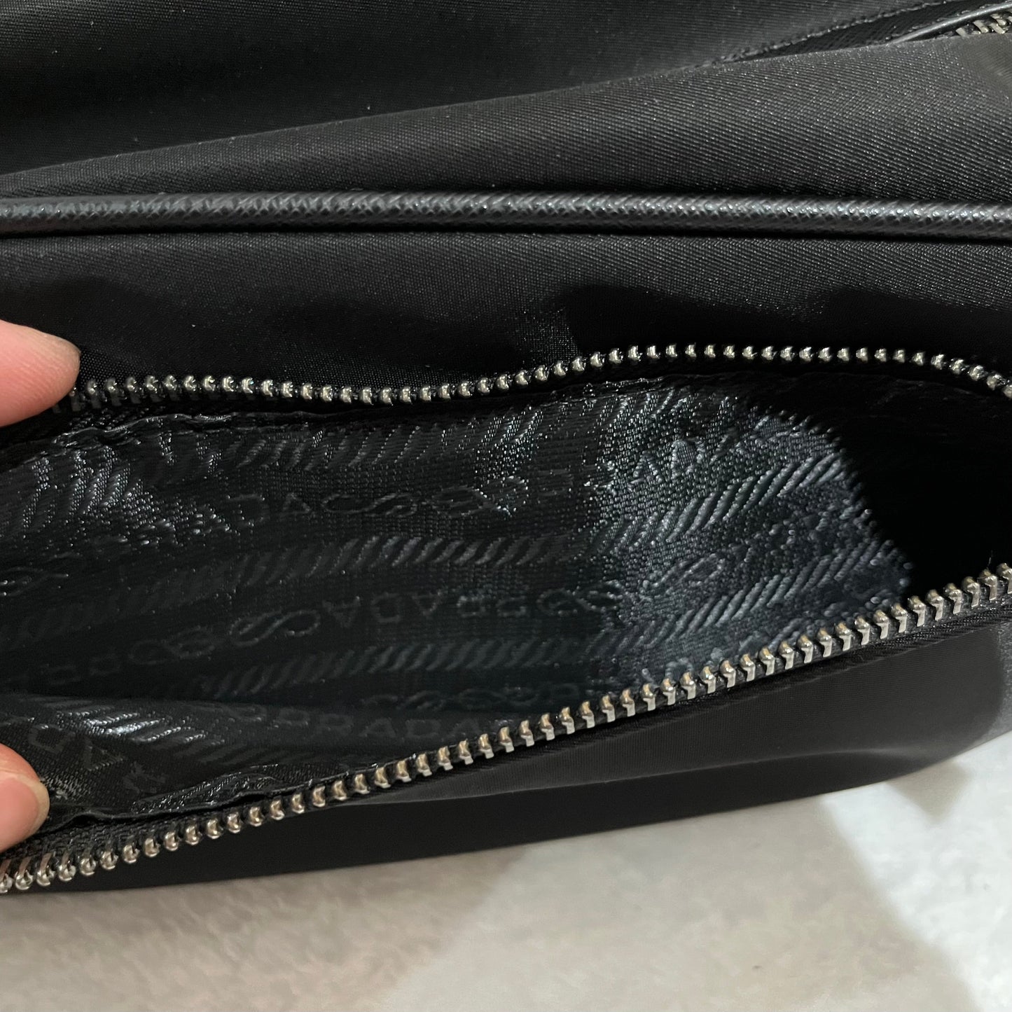 PRADA RE-NYLON WASH BAG BLACK