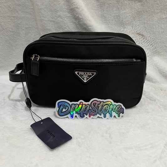 PRADA RE-NYLON WASH BAG BLACK