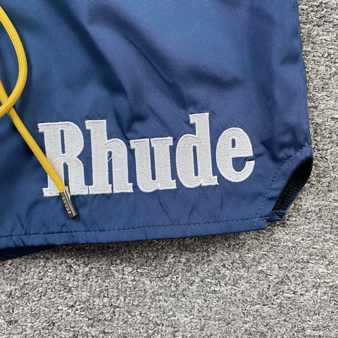 RHUDE RH LOGO SHORTS BLUE