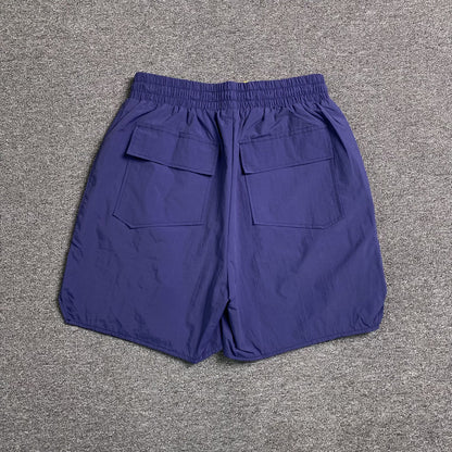 RHUDE RH LOGO SHORTS BLUE NAVY