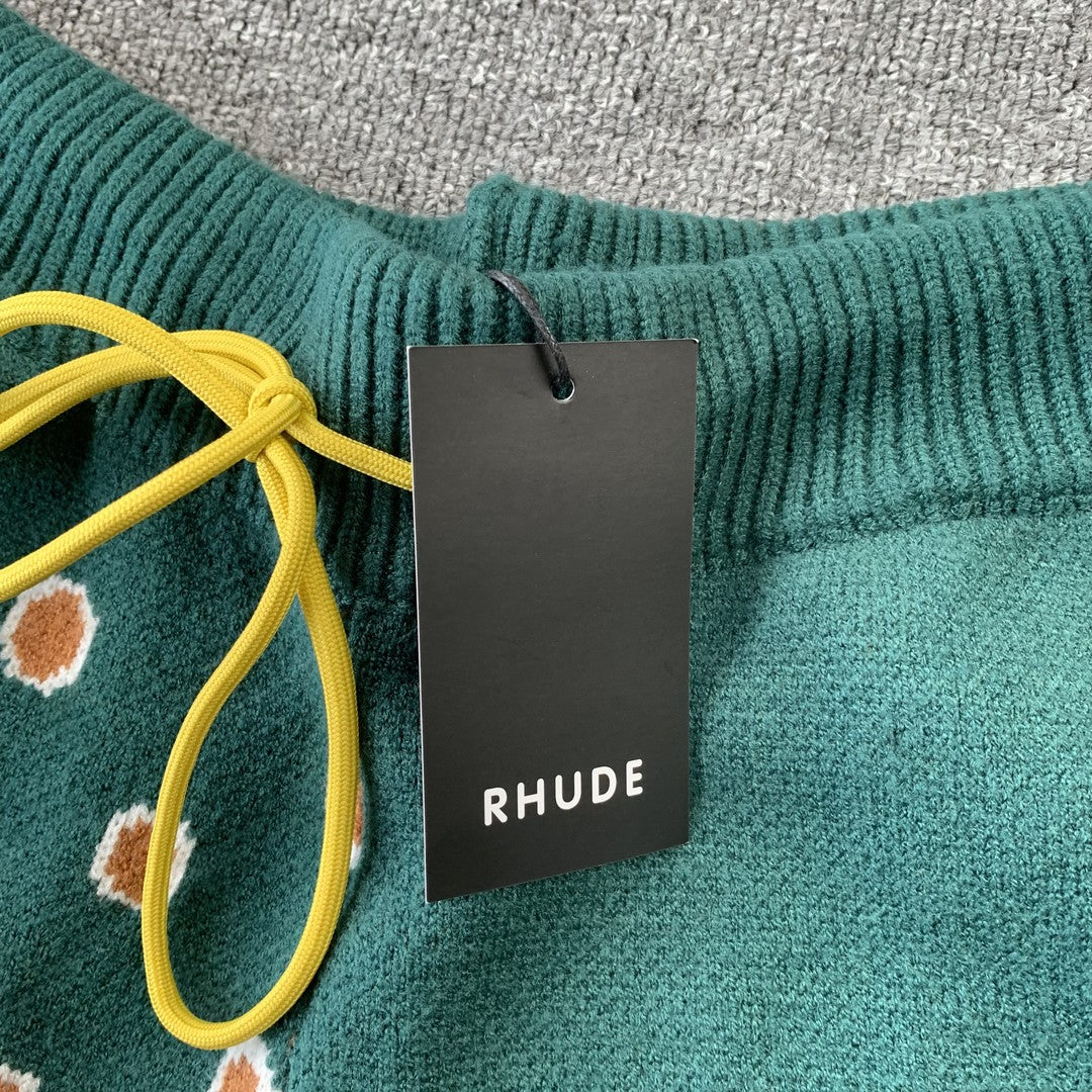 RHUDE SHORTS GREEN