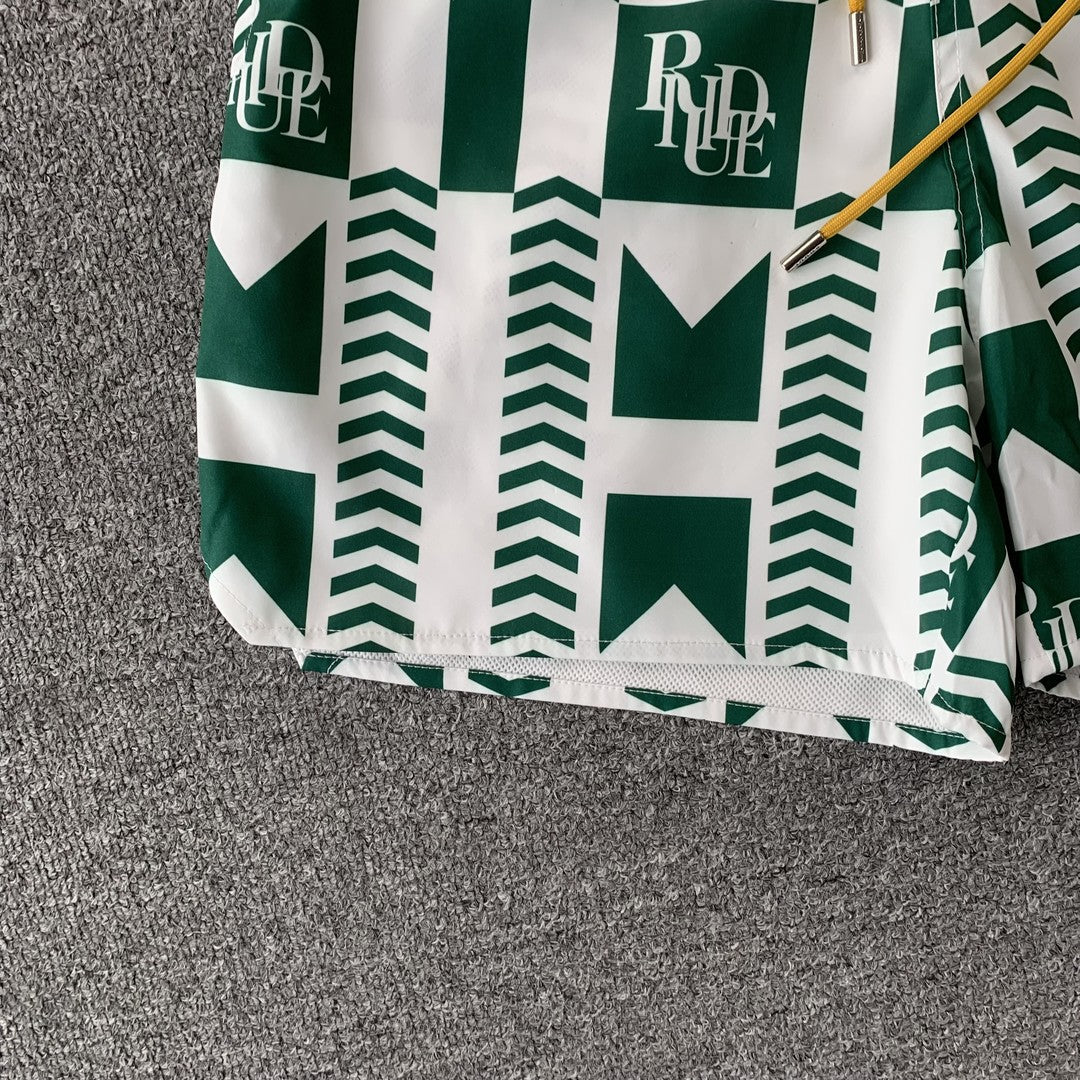 RHUDE SHORTS GREEN