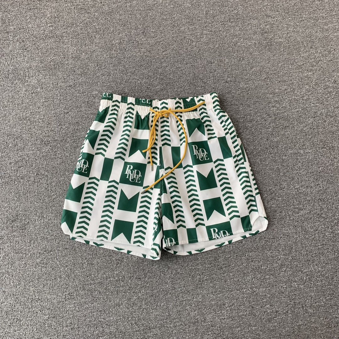 RHUDE SHORTS GREEN
