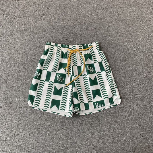 RHUDE SHORTS GREEN