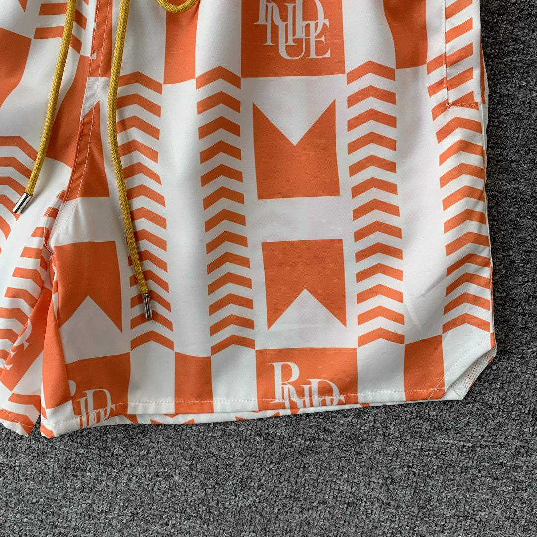 RHUDE SHORTS ORANGE