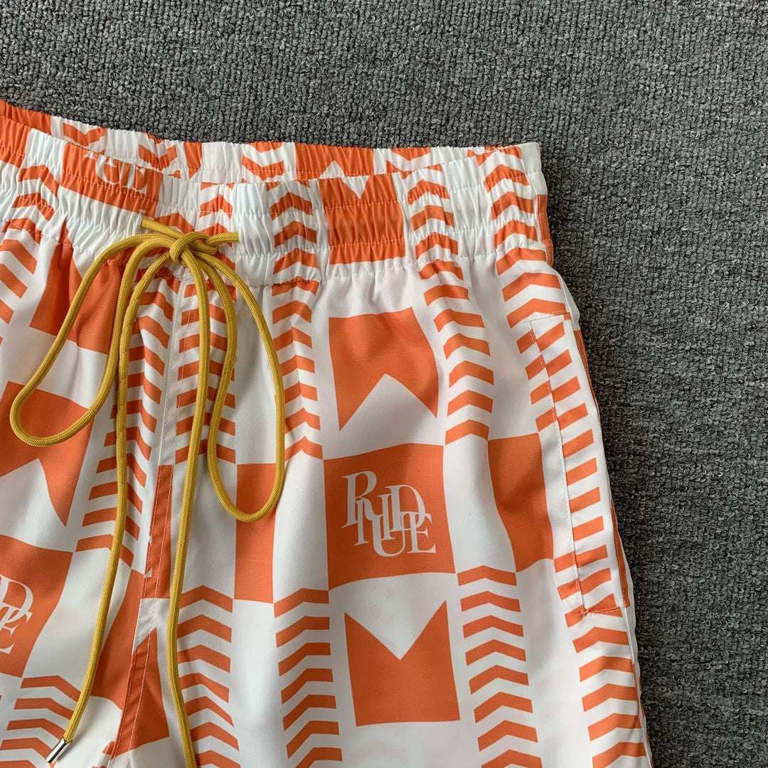 RHUDE SHORTS ORANGE
