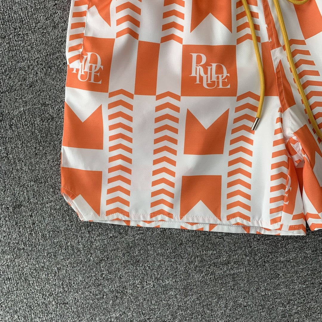 RHUDE SHORTS ORANGE