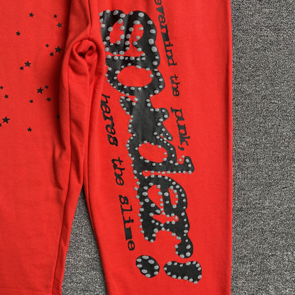 Sp5der P*Nk V2 Sweatpants Red