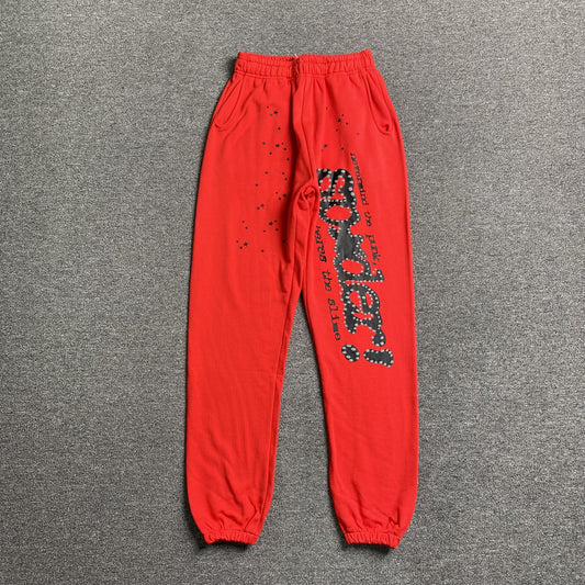 Sp5der P*Nk V2 Sweatpants Red