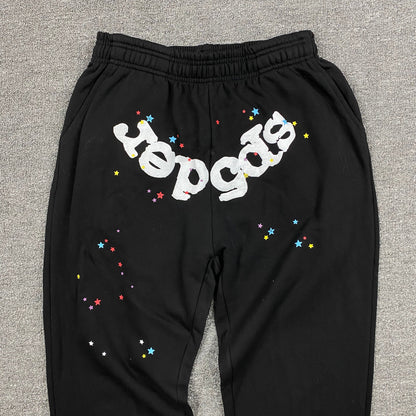 Sp5der Wait Web Sweatpants Black