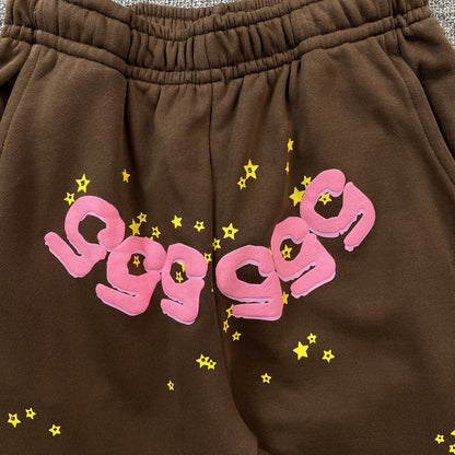 Sp5der Web Sweatpants Brown