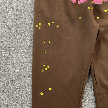Sp5der Web Sweatpants Brown