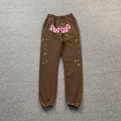 Sp5der Web Sweatpants Brown