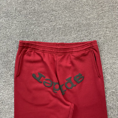 Sp5der Web Sweatpants Red