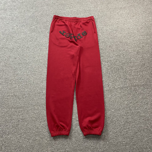 Sp5der Web Sweatpants Red