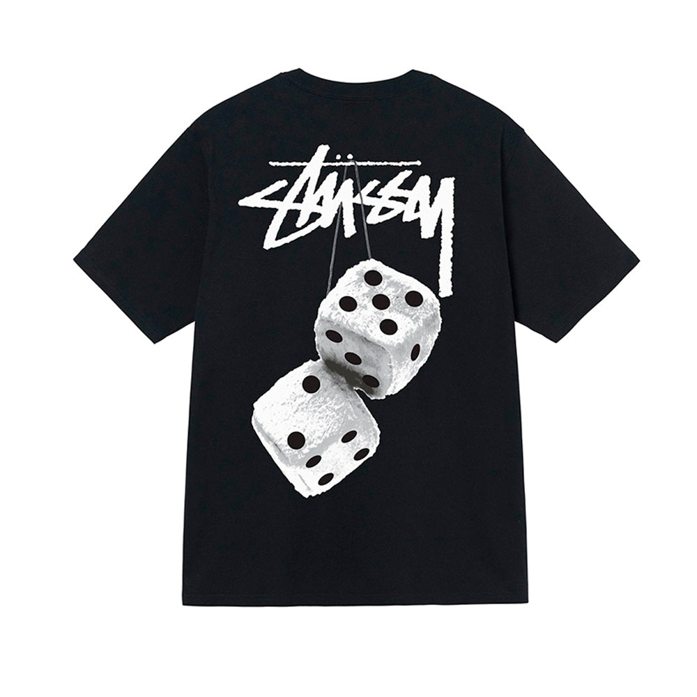 STUSSY FUZZY DICE TEE BLACK