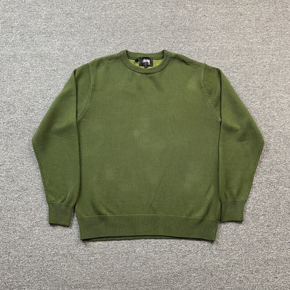 Stussy Laguna Icon Sweater Dark Green
