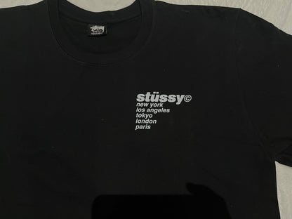 STUSSY STRAWBERRY TEE BLACK