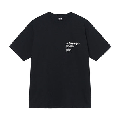 STUSSY STRAWBERRY TEE BLACK