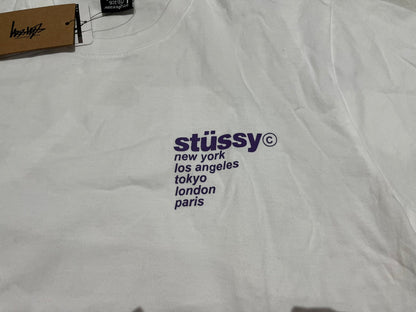 STUSSY STRAWBERRY TEE WHITE
