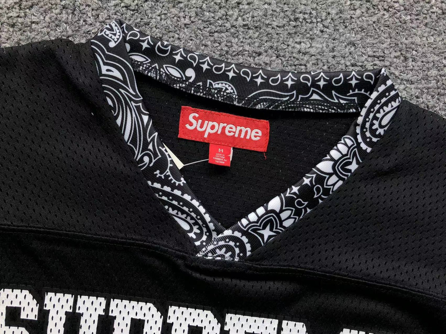 Supreme Bandana Football Jersey Black