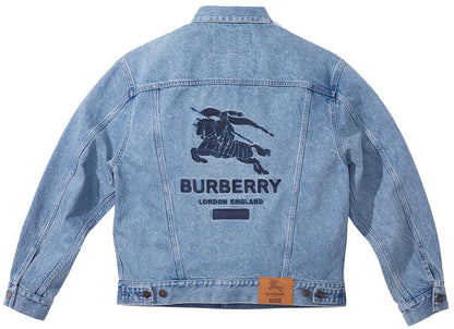 SUPREME BURBERRY DENIM TRUCKER JACKET