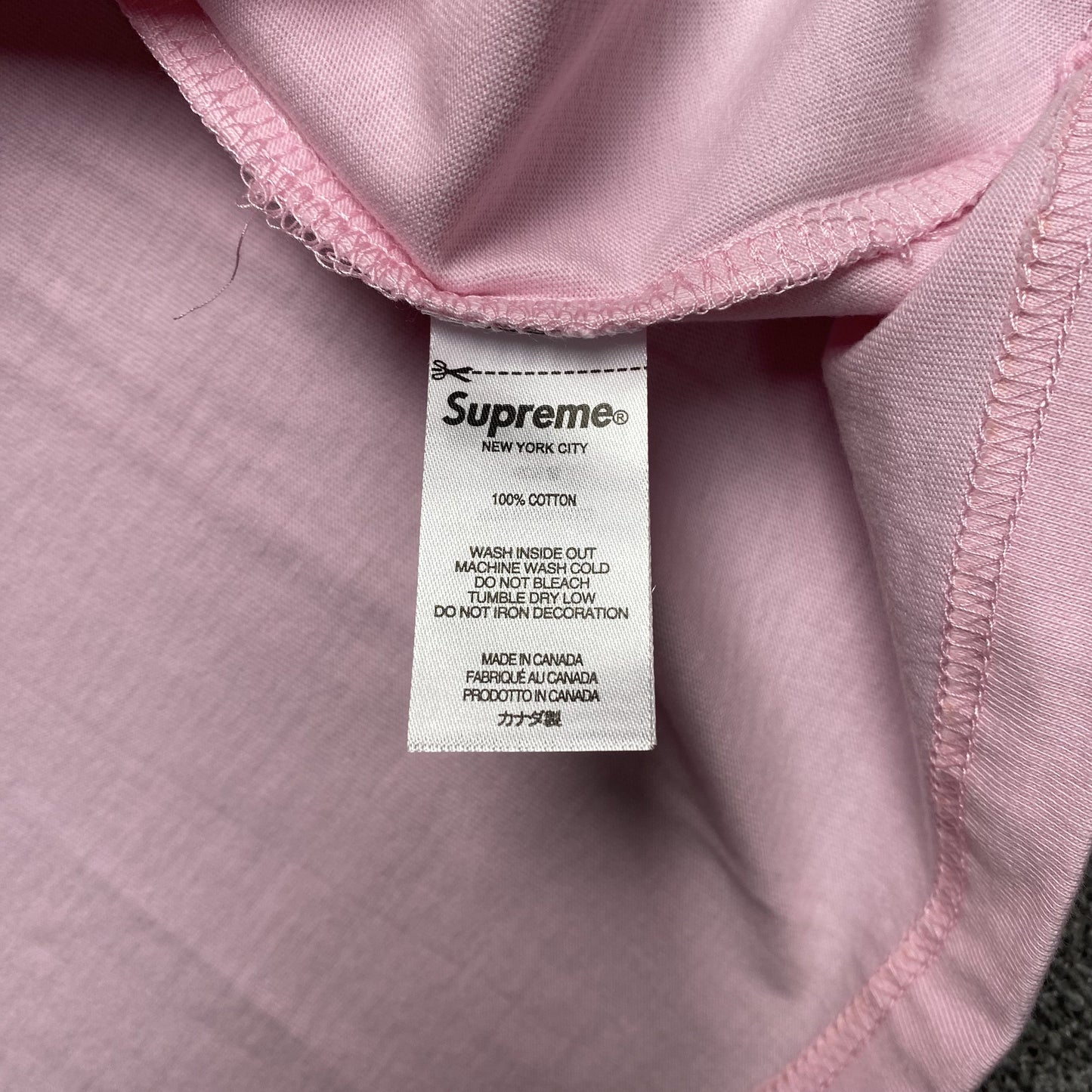 SUPREME CRACKED ARC S/S TOP TEE PINK